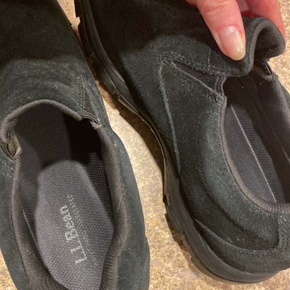L.L. Bean Insulated Comfort Mocs With Arctic Grip Suede Vibram 11 Medium Black - Picture 8 of 17